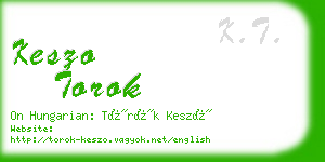 keszo torok business card